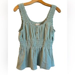 Hem & Thread Soft Green Sleeveless Tank Top